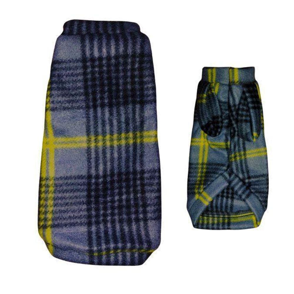 Roupa Para Cães - Suéter De Inverno Cinza Xadrez P