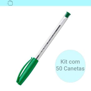 Caneta Verde Trilux 032 Medium Faber Castell 50 Unidades