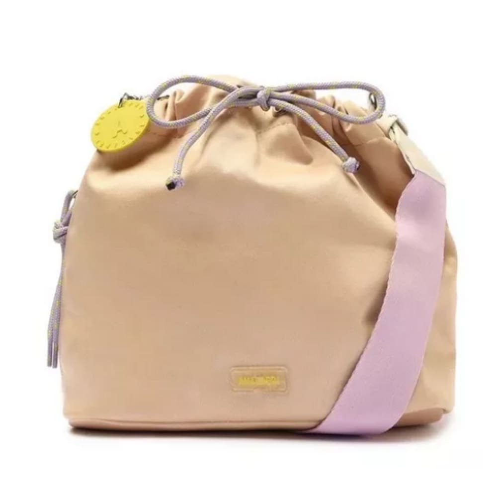 Bolsa Anacapri  Bucket Nylon Bege
