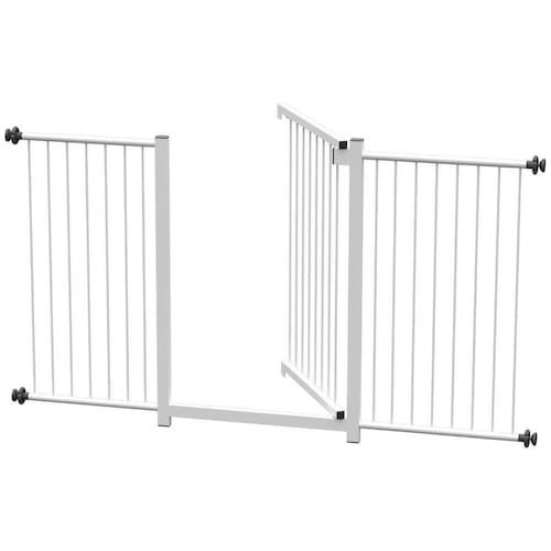 imagem-Grade Portão Pet Bebê Divisor Ambiente 133 A 138 Cm Branco