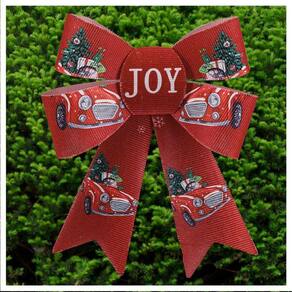 Kit 4 Enfeite árvore Natal Laço Vermelho Decorado 17cm