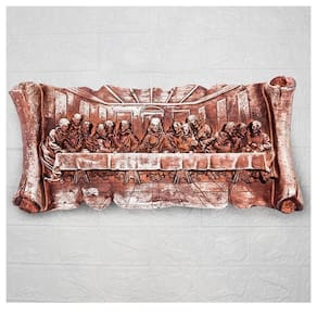 Decoração Enfeite Natal Placa Santa Ceia Natalina 38cm