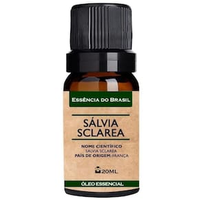 Óleo Essencial Sálvia Sclarea 20Ml - Puro E Natural