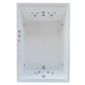 Banheira Hidromassagem Astra Cayman Double Super Luxo 180cmx120cmx52cm - 04 Jatos Branco Acrílico P1 Sem Aquecedor 220V
