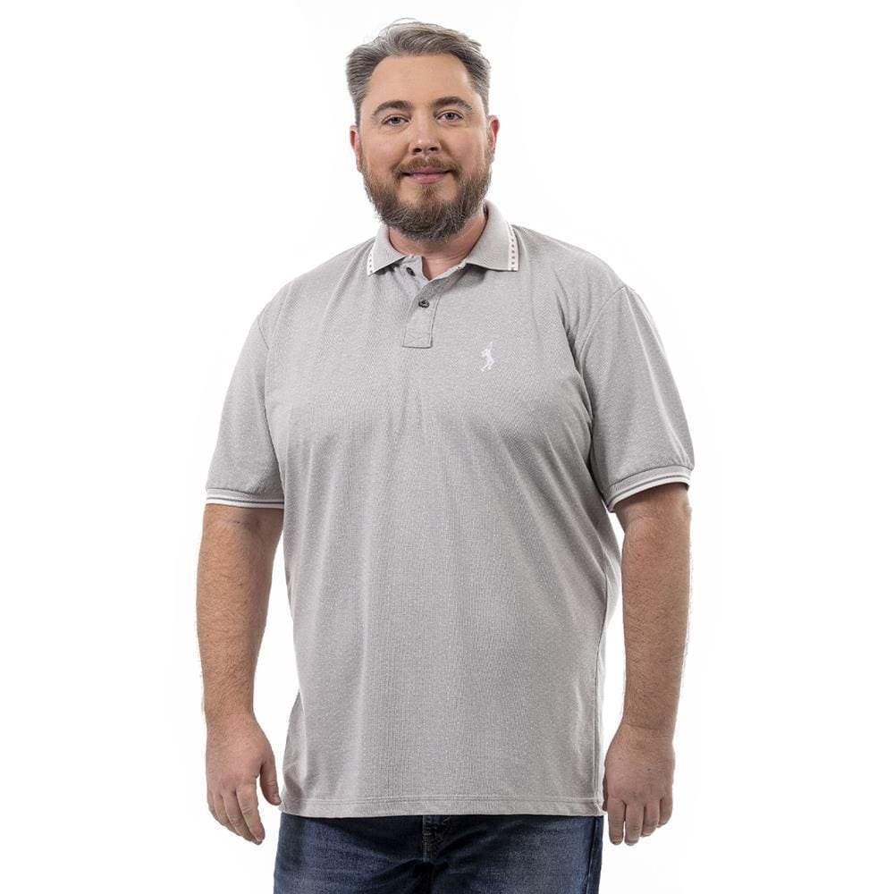 Camisa Polo Masculina Básica Plus Size Algodão Confortável