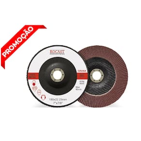 Kit 5 Disco Lixa Flap 7x7/8? GR 40 Rebarbação Remoção Solda