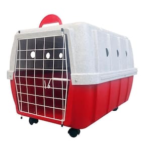 Caixa De Transporte Para Cães E Gatos Com Roda Clicknew Nº3