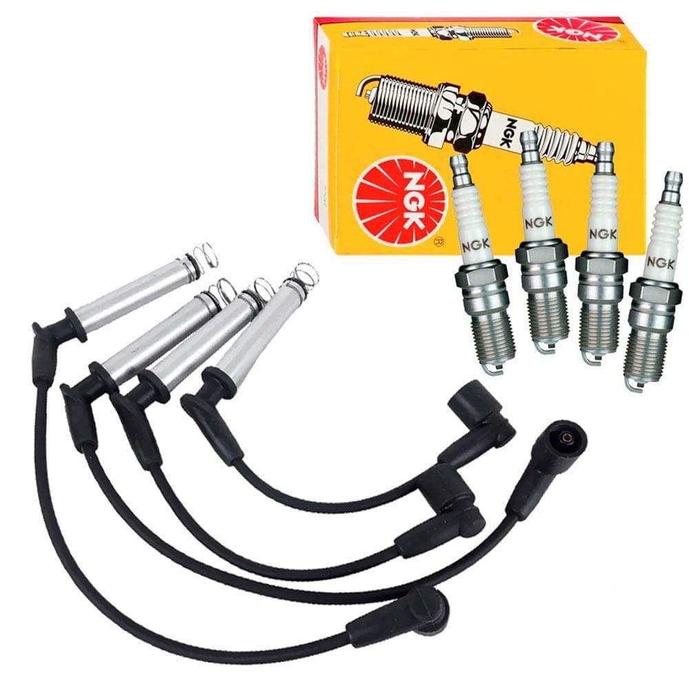 Kit Vela e Cabo Vela Ignição GM Vectra 2.0 8V 98 a 2005 NGK