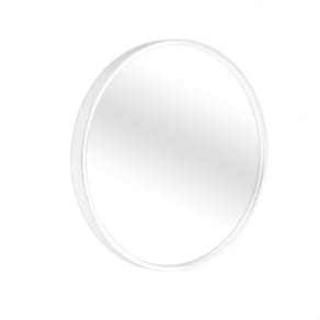 Espelho Decorativo Round Externo Branco 20 cm Redondo