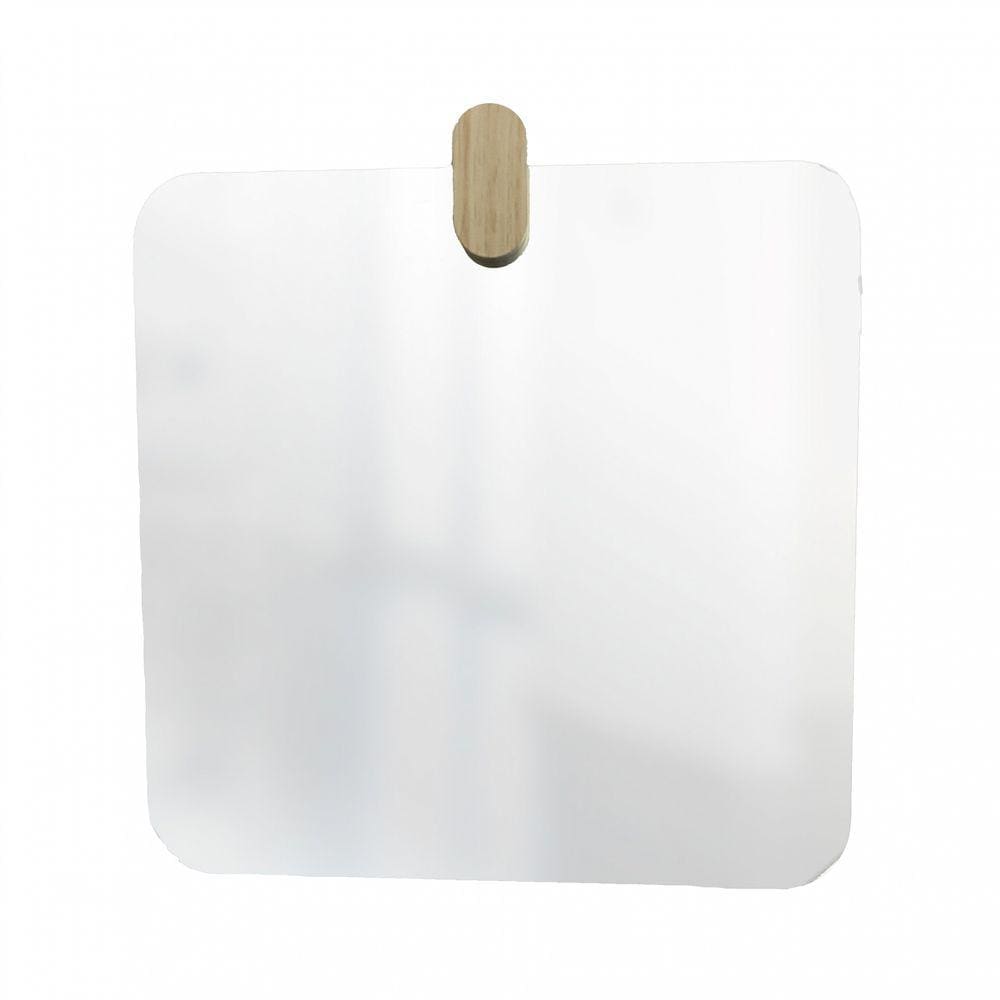 Espelho Decorativo Aplique Oblongo Pinus 50x50cm Quadrado