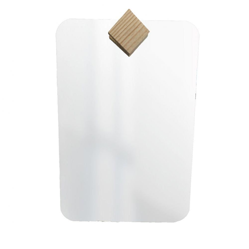 Espelho Decorativo Aplique Quadrado Pinus 60x40cm Retangular