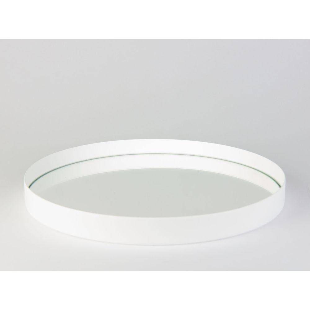 Bandeja Decorativa Branca 40 cm Redondo