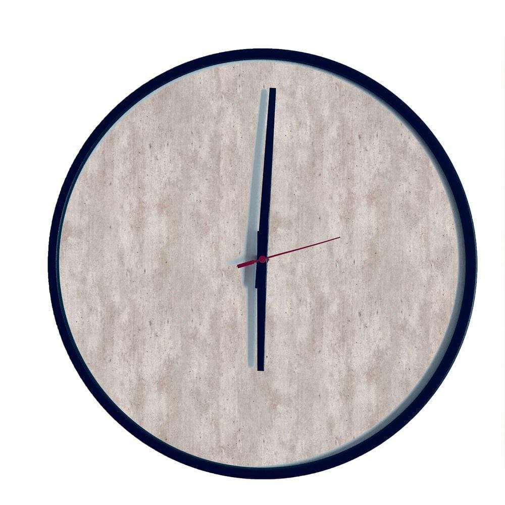 Relógio Decorativo Round Preto Mostrador Metropolitan Ponteiro Preto 30 cm Diâmetro