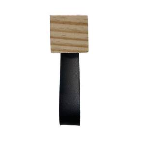 Pendurador Gancho Multiuso Pinus Corino Preto 7x7 cm Quadrado