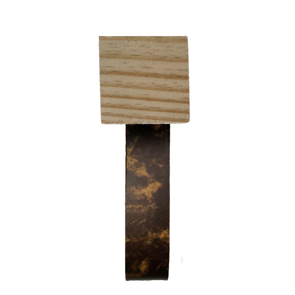 Gancho Pinus Quadrado com courino Rajado