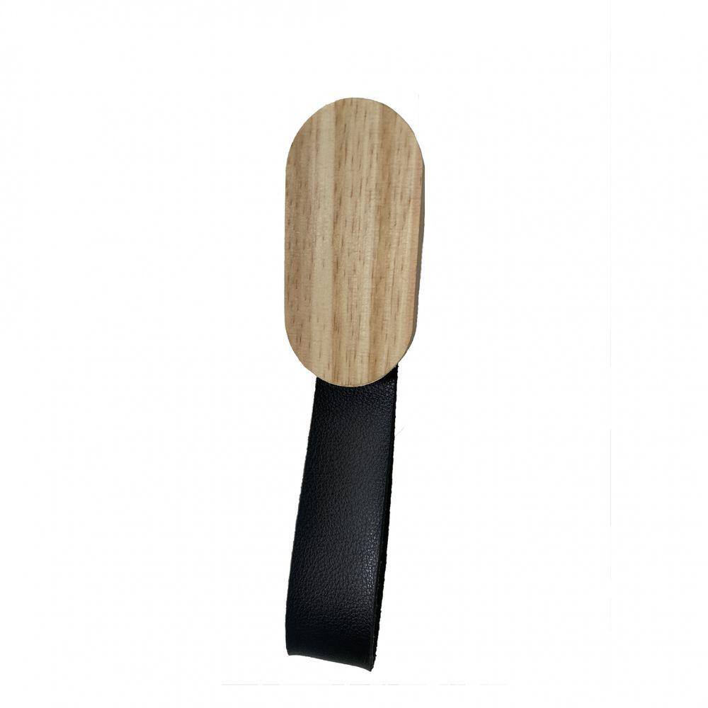 Pendurador Gancho Multiuso Pinus Corino Preto 5x9 cm Oblongo