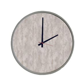 Relógio Round Cinza Mostrador Metropolitan Ponteiro Preto 50 cm