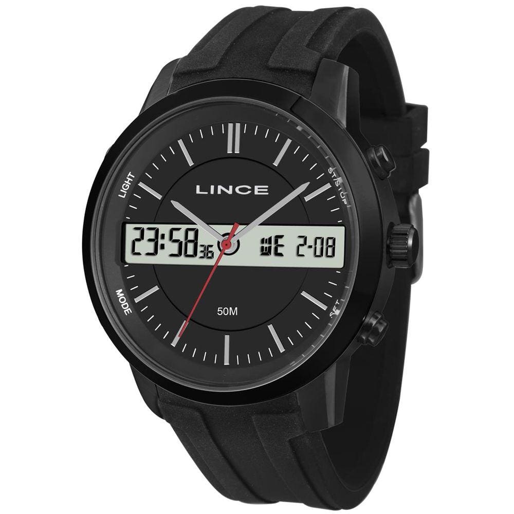 Relógio Lince Masculino Ref: Map4489l P1px Anadigi Black