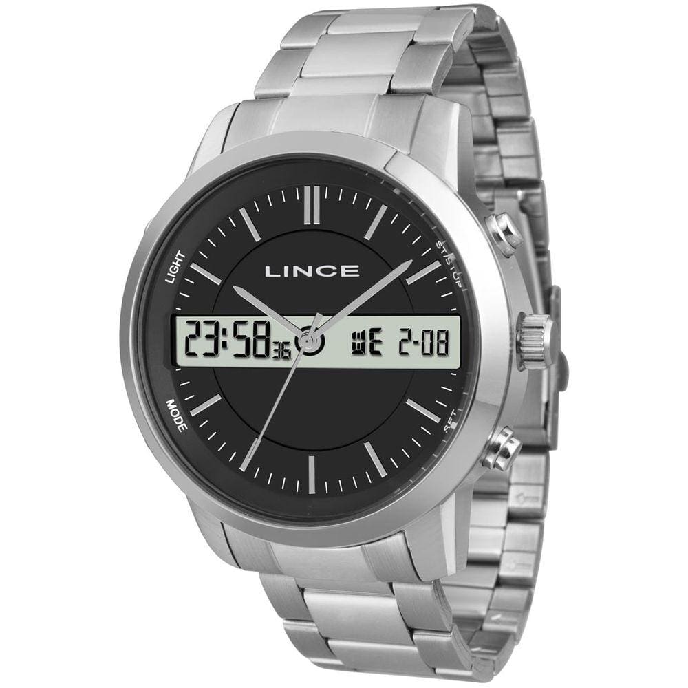 Relógio Lince Masculino Ref: Mam4489l P1sx Anadigi Prateado