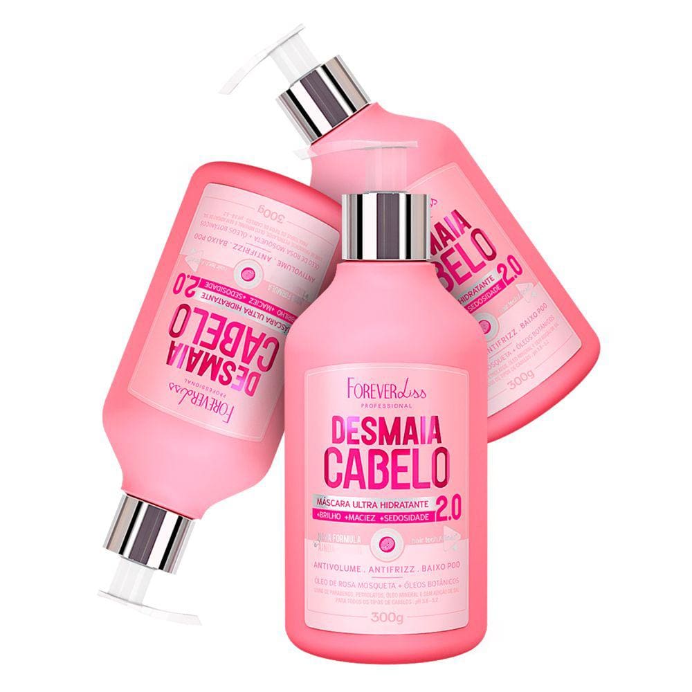 Kit 03 Máscara Desmaia Cabelo 2.0 Forever Liss 300g