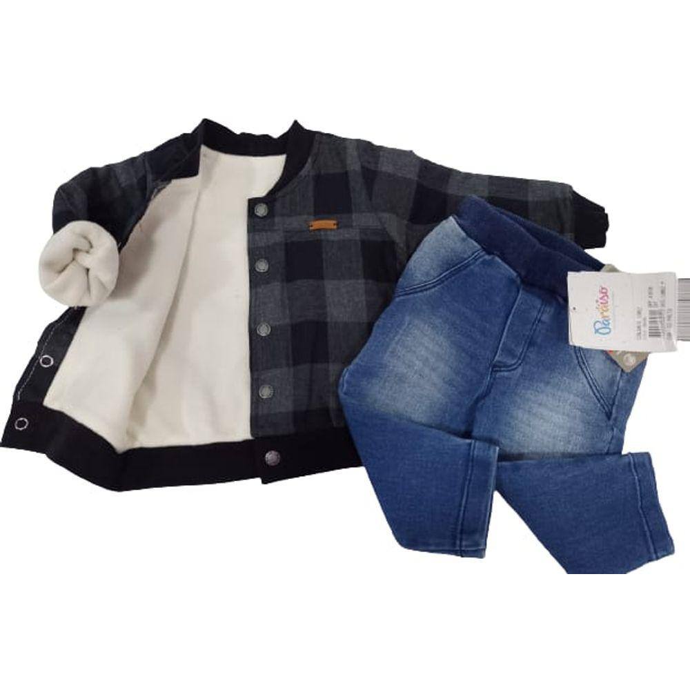 Bebê Reborn Menino Pedrinho Cabelo Castanho Roupa Jeans 60cm