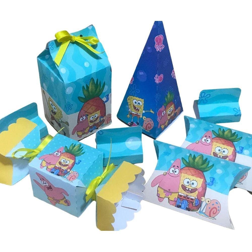 Kit 40 Caixas Bob Esponja