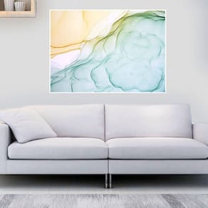 Quadro Canvas Ab Marmorizado Esverdeado 90x1,20