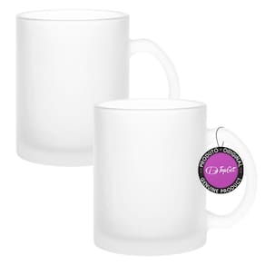 Kit 2x Caneca de Vidro com Efeito Fosco 340 ml Sicília TopGet