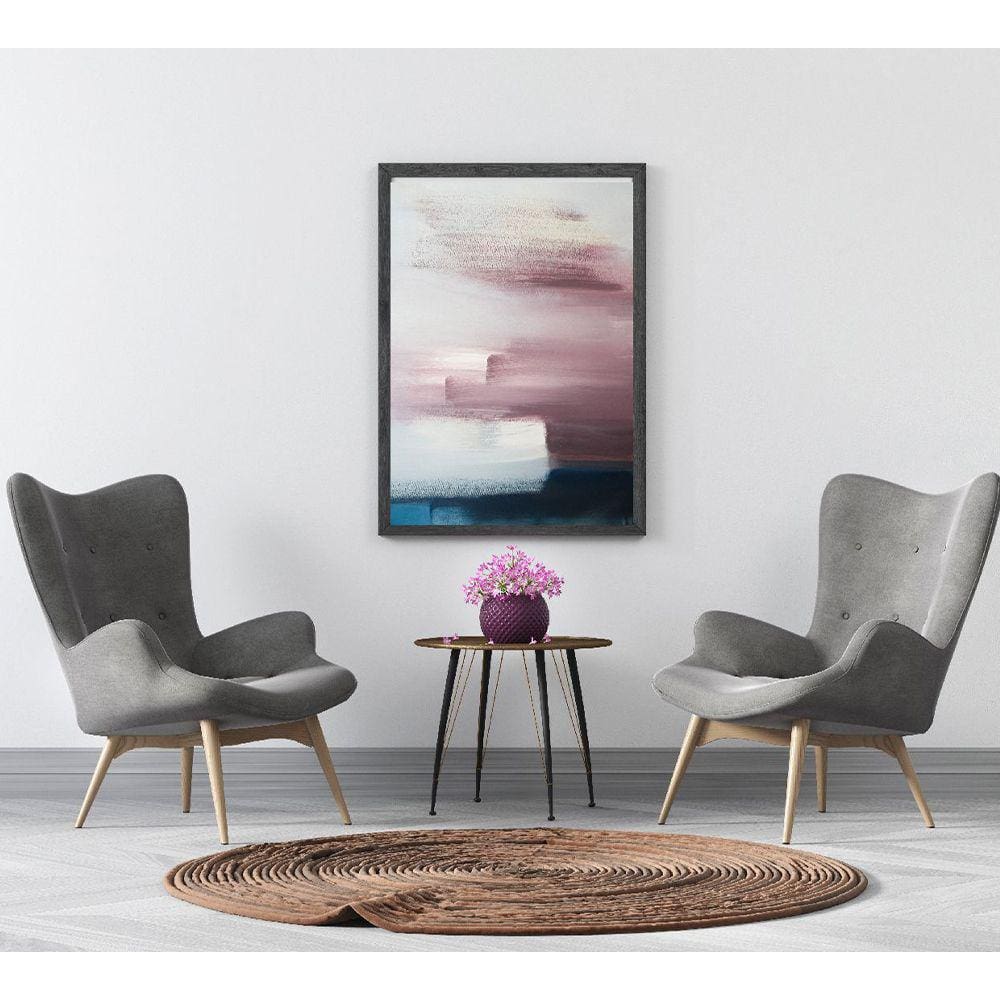 Quadro Canvas Pint Pátina Rosa,branco e Azul 1,00x80
