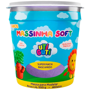 Pote massa de modelar 500g Roxo Massinha Uti GuTi