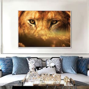 Quadro Canvas Decorativo para Sala Leão de Judá 40x60