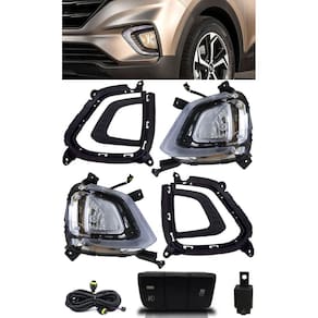 Kit Farol de Milha Neblina Hyundai Creta 2020 LED DRL PCD Attitude Smart - Lâmpada Halógena