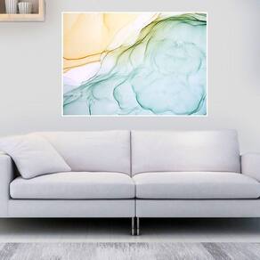 Quadro Canvas Ab Marmorizado Esverdeado 70x90