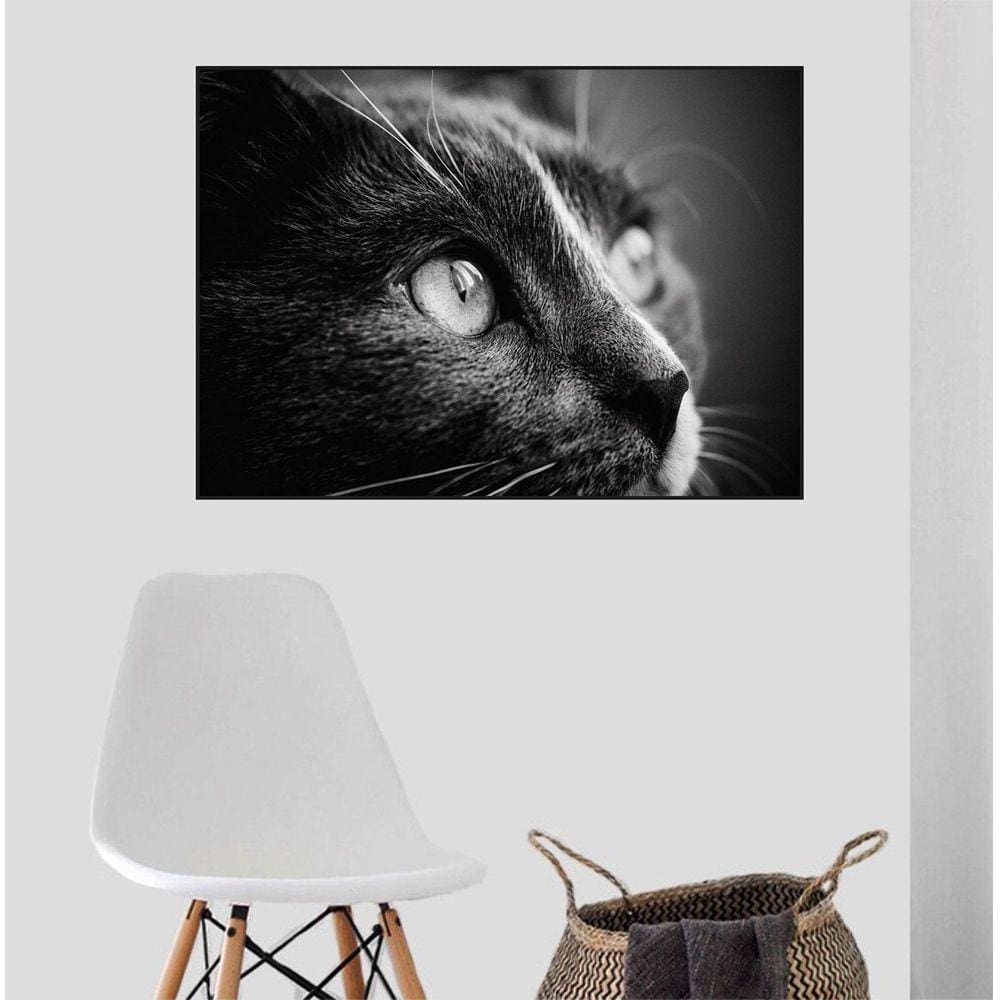 Quadro Canvas Decorativo para Sala Cat Face 70x90