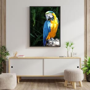 Quadro Canvas Decorativo para Sala Arara Canindé 90x60