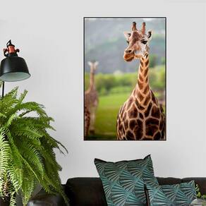 Quadro Canvas Decorativo para Sala Girafa 1,30x1,00