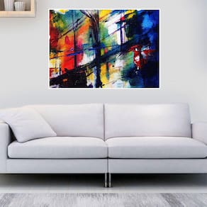 Quadro Canvas Pintura Abstrata Moderna 80x1,00