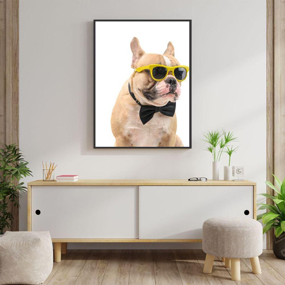 Quadro Canvas Decorativo para Sala Dog 90x60