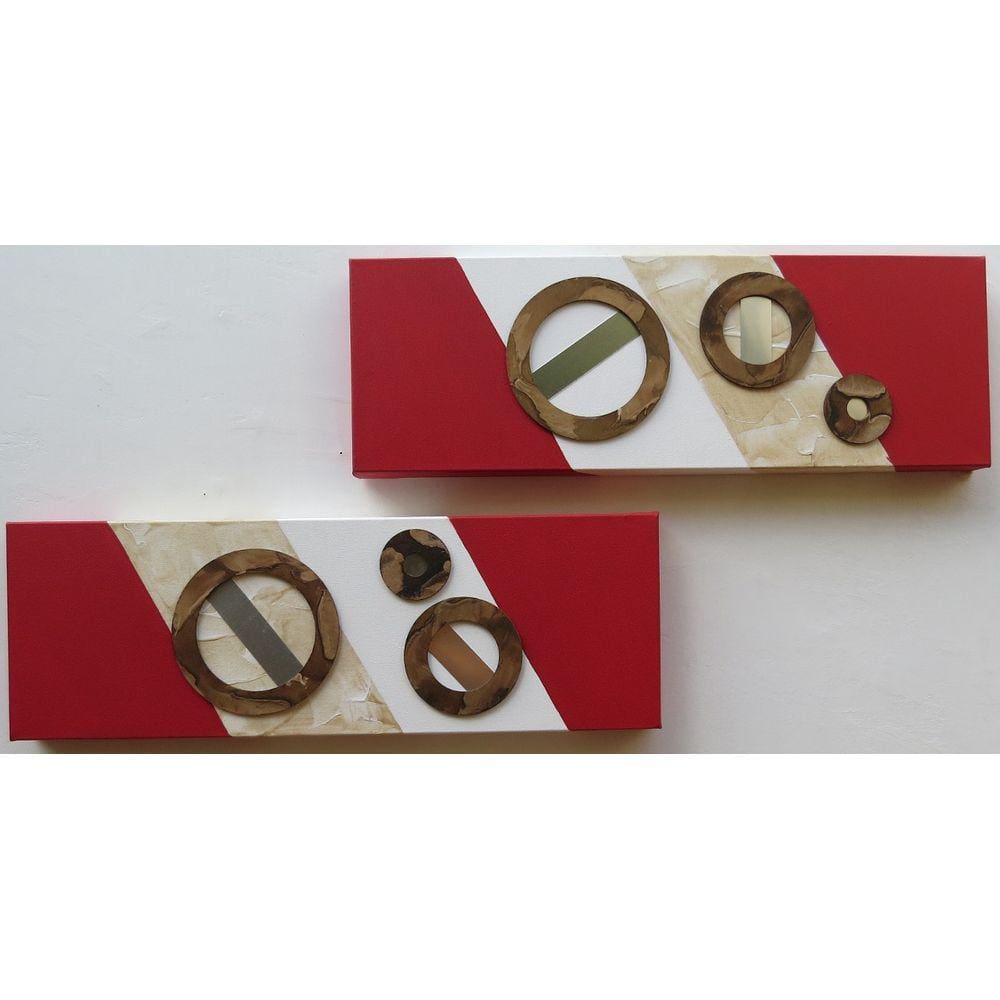 Quadro abstrato decorativo moderno 20x60cm