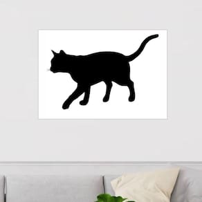 Quadro Canvas Decorativo para Sala Gato Preto 4 40x60