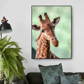 Quadro Canvas Decorativo para Sala Savana Africana Girafa 1,20x90