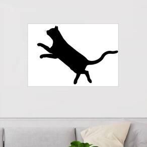 Quadro Canvas Decorativo para Sala Gato Preto 3 60x90