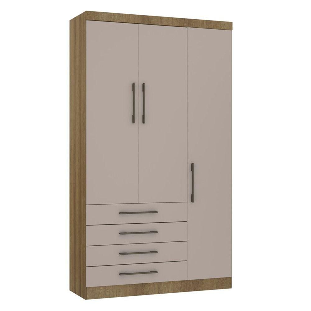 Módulo De Guarda Roupa Eucamoveis Paris 3 Portas 4 Gavetas