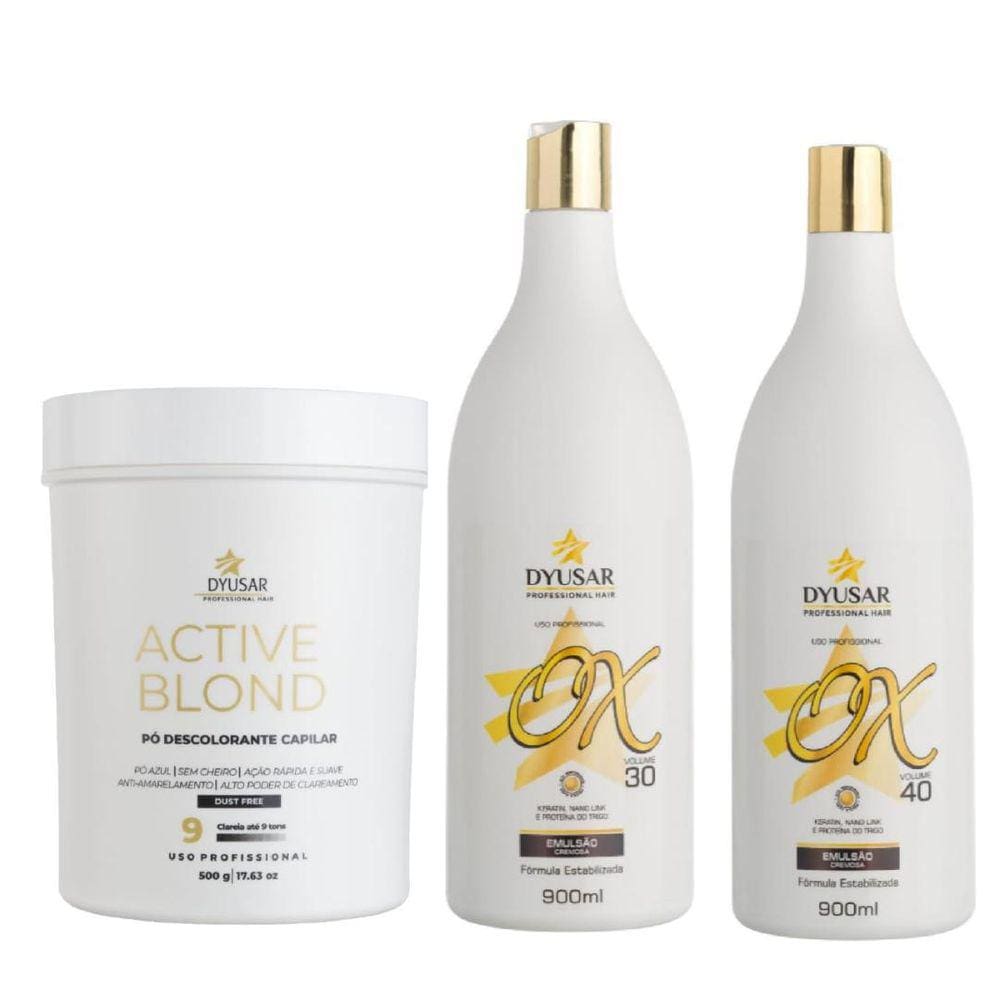 Pó Descolorante Active Blond Blue + Ox 30 E 40 Vol
