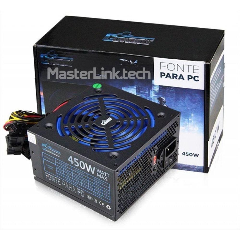Fonte Atx Conexão Sata Para Pc 450w Cowboy - Kp-533