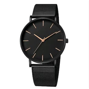 Relógio Masculino Ultrafino Black Malha De Aço