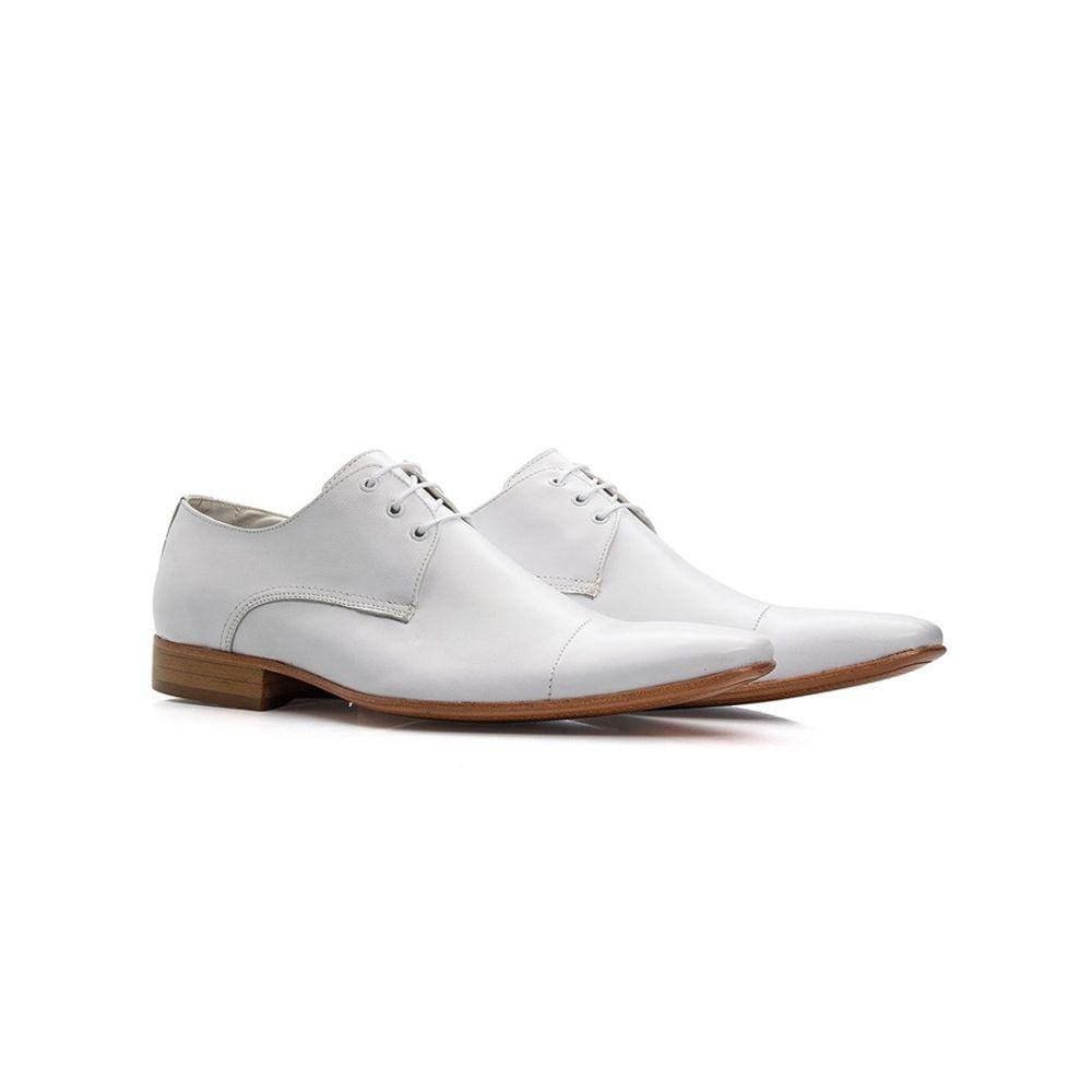 Sapato branco best sale couro masculino