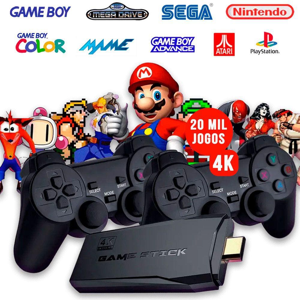 Console Mini Game Antigo Retro 9999 Jogos - Vermelho