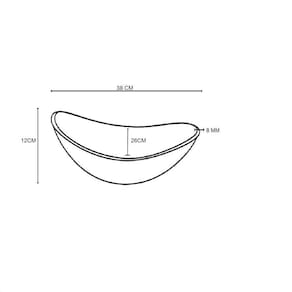Cuba De Vidro Oval 38Cm Branco Fosco