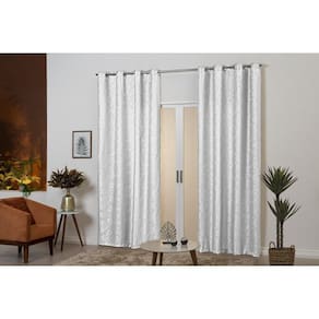 Cortina Tecido Jacquard Bloqueia 50% Claridade 4M Branca
